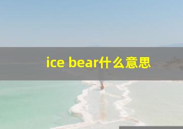 ice bear什么意思